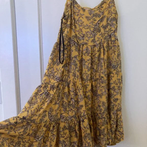 Primark | Dresses | Cute Yellow Strappy Floral Primark Sundress In Size 6 |  Poshmark